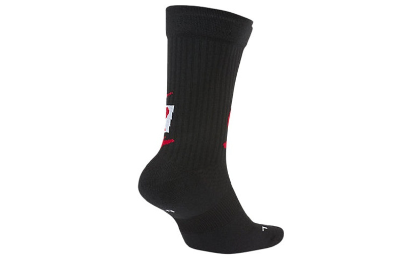 Jordan Air Jordan Wear-Resistant Breathable Soft Sports Basketball One Pair Black Socks CU6609-010 outlook