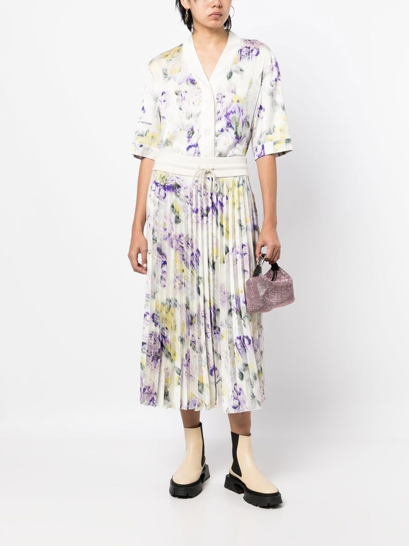 Off-White drawstring pleated skirt outlook