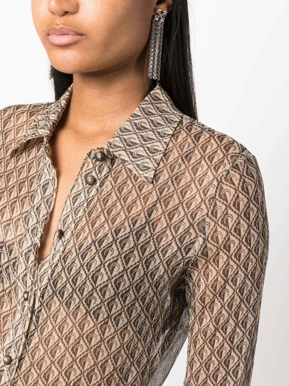 Moon Diamond silk shirt - 5