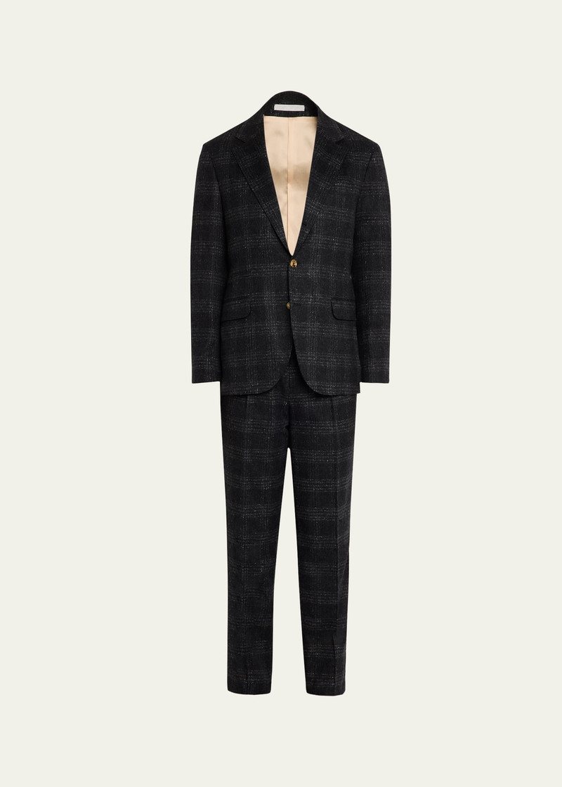 Men's Speckled Check Suit 1