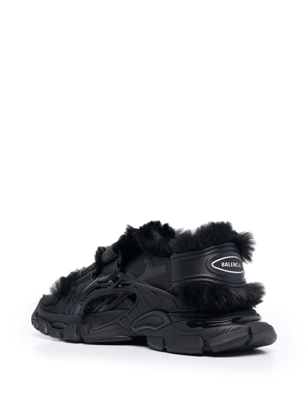 Track faux-fur touch-strap sandals - 3