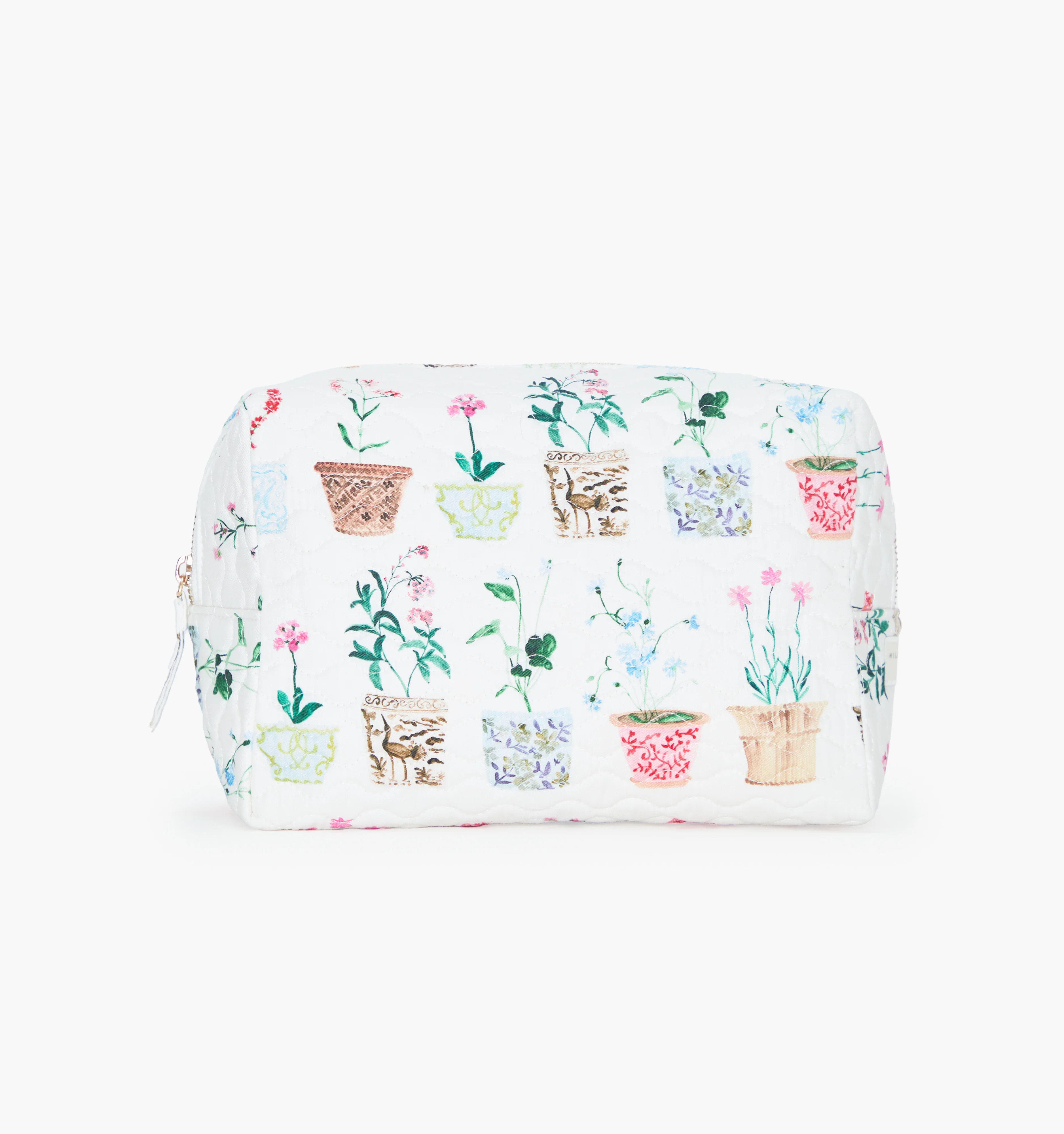 The Quilted Cosmetic Bag - Flower Pots - 1