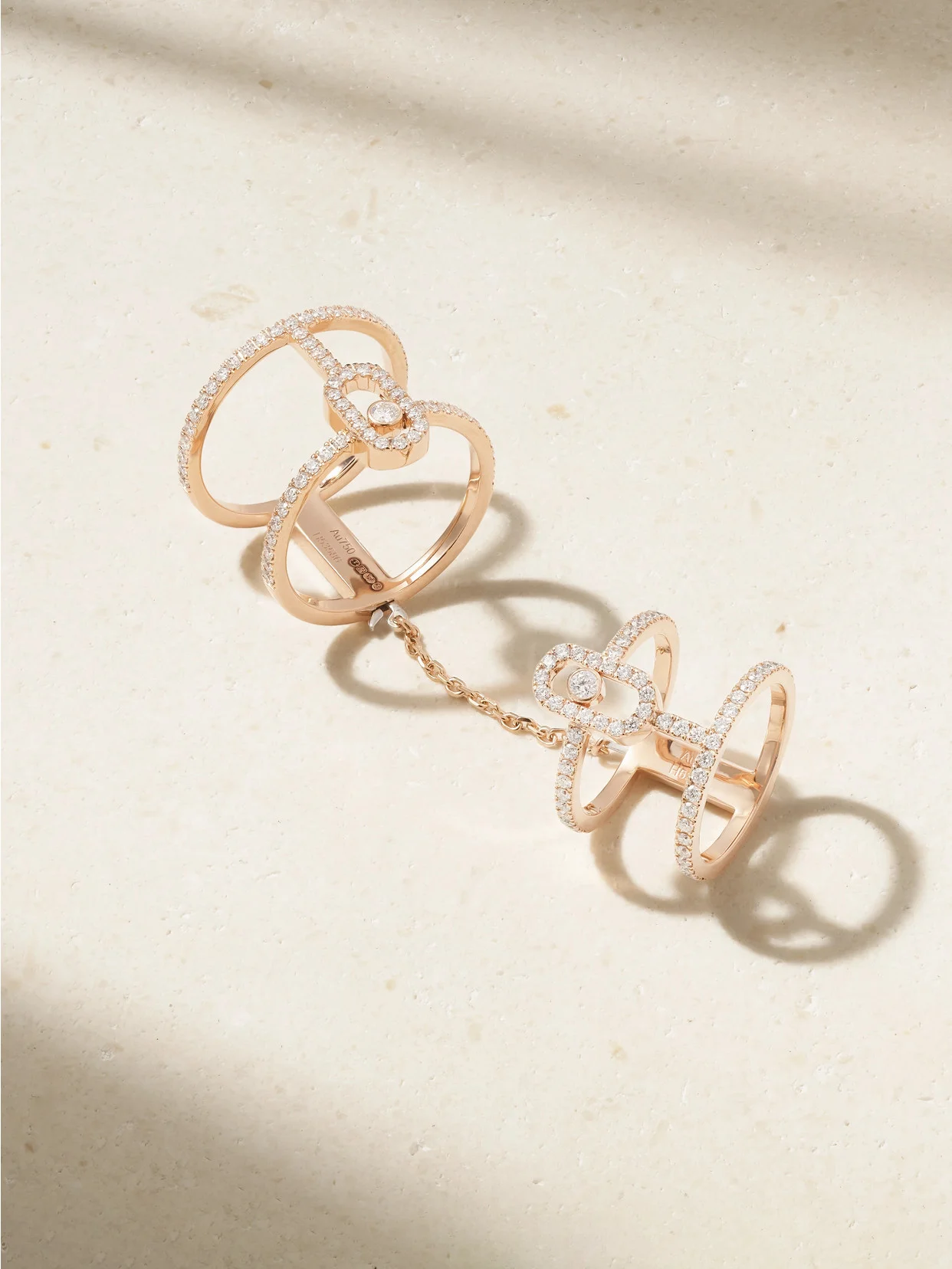 Move Uno Double Convertible 18-karat Rose Gold Diamond Ring - 1