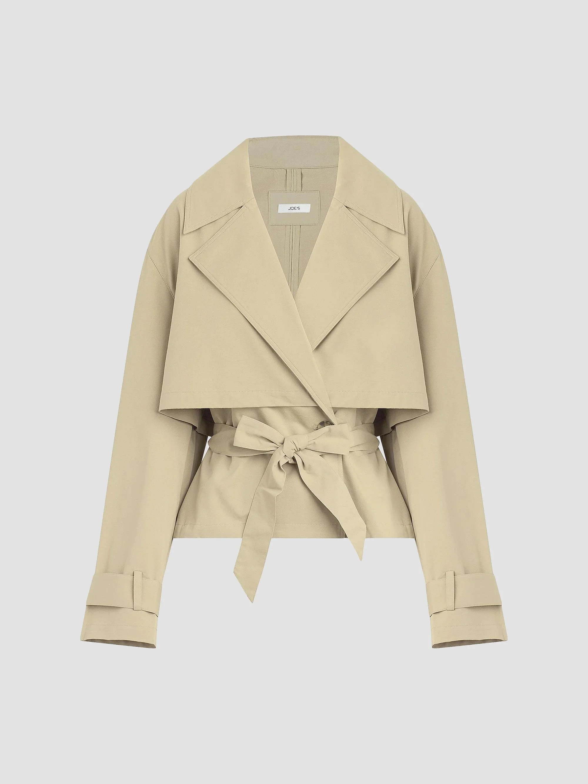 Women's The Liz Cropped Trench Coat - Camel - 1