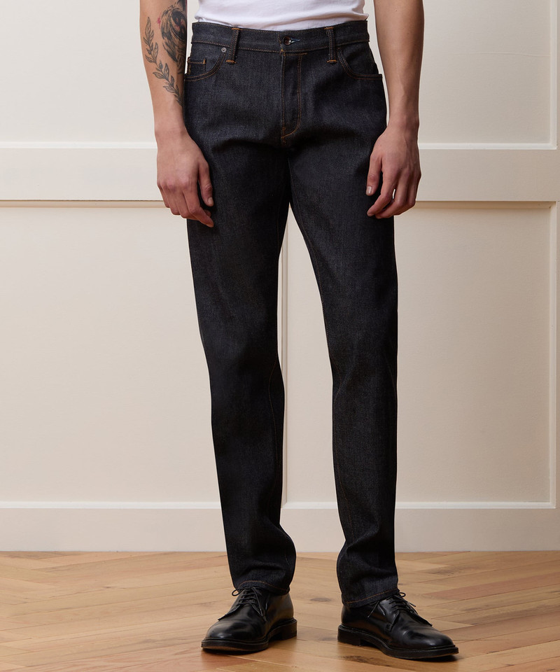 TODD SNYDER Made In USA Slim Selvedge Jean in Indigo outlook