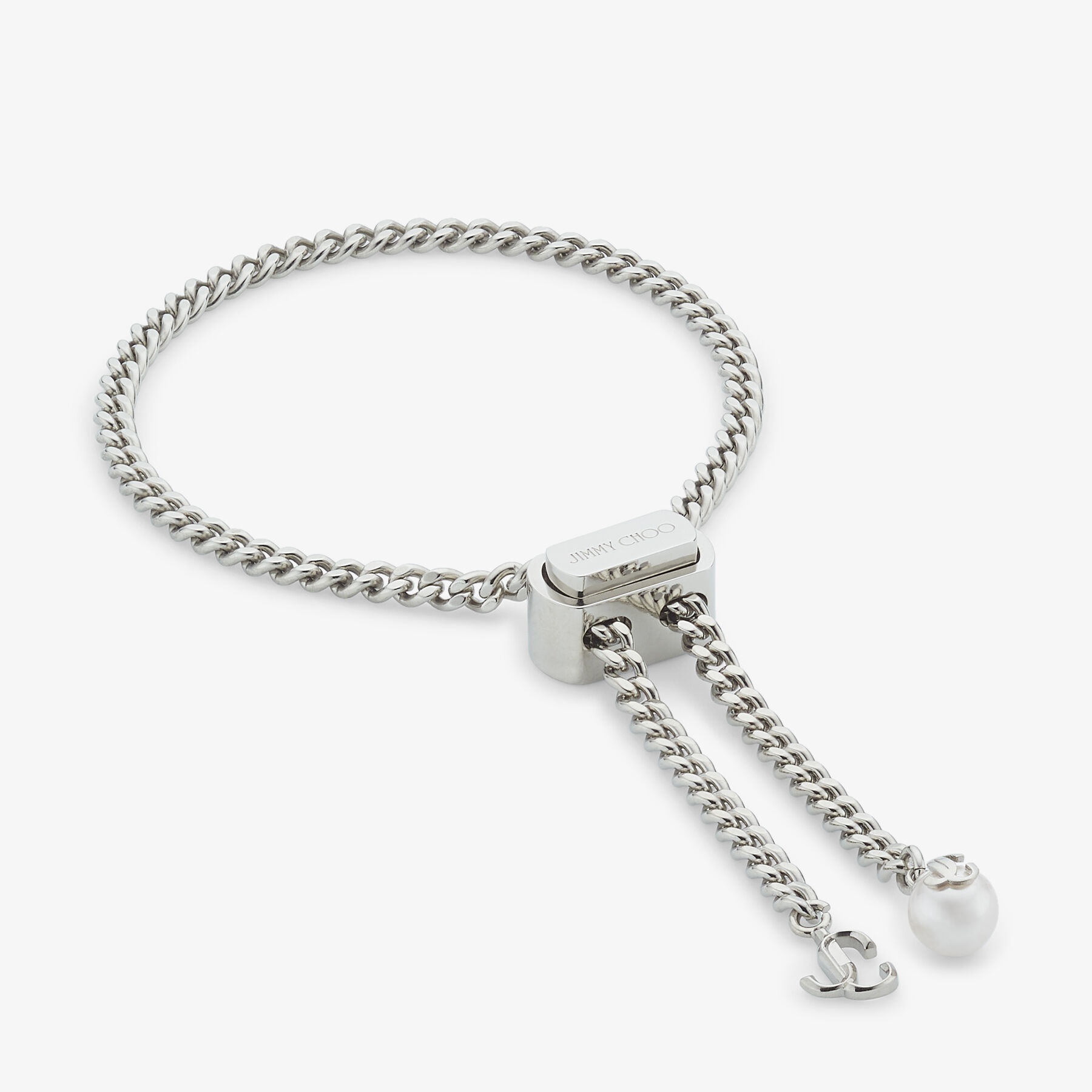 Bon Bon Bracelet
Silver-Finish Metal Bracelet with Pearl and JC Charm - 3