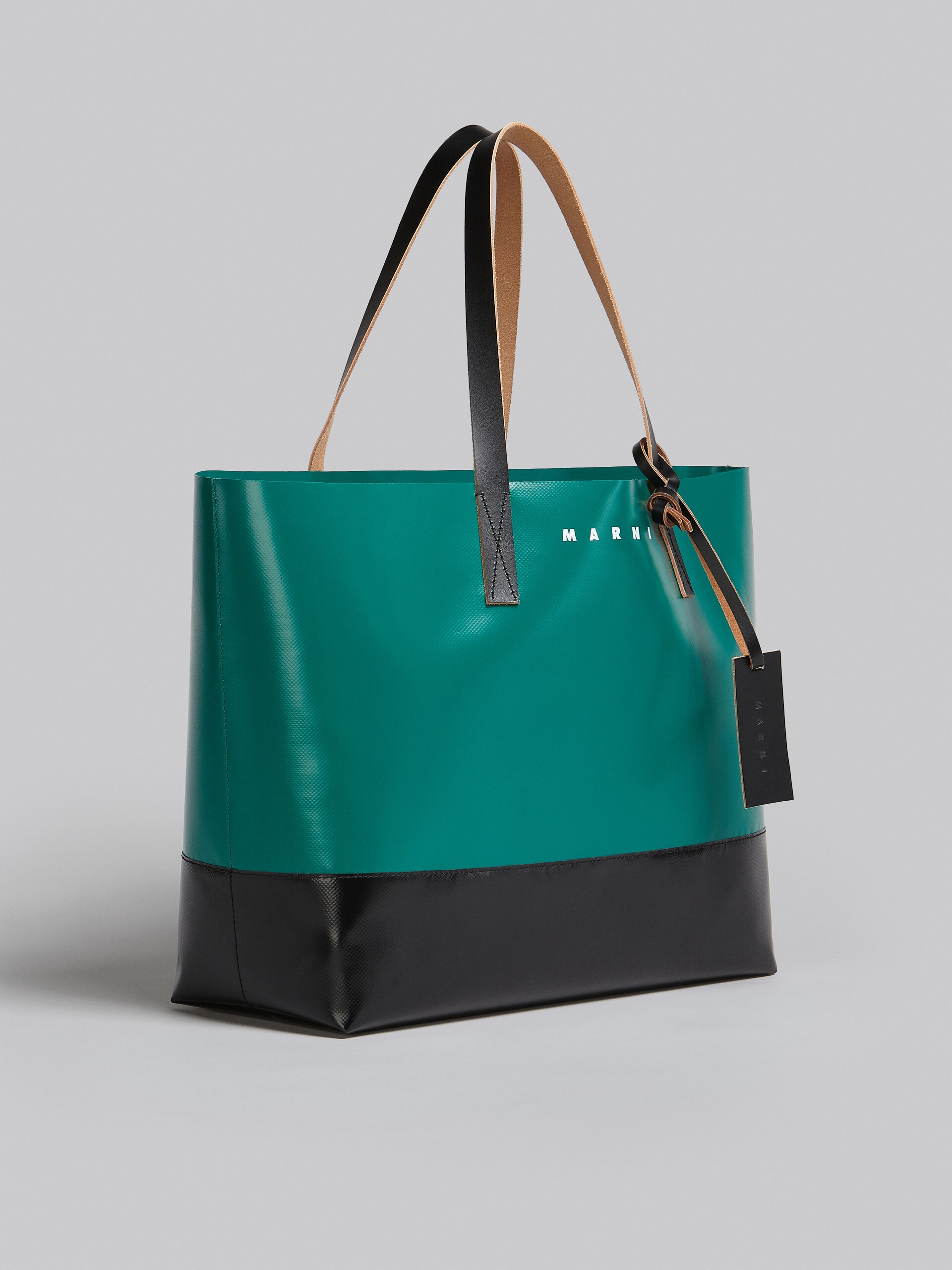 TRIBECA SHOPPING BAG IN GREEN AND BLACK - 6