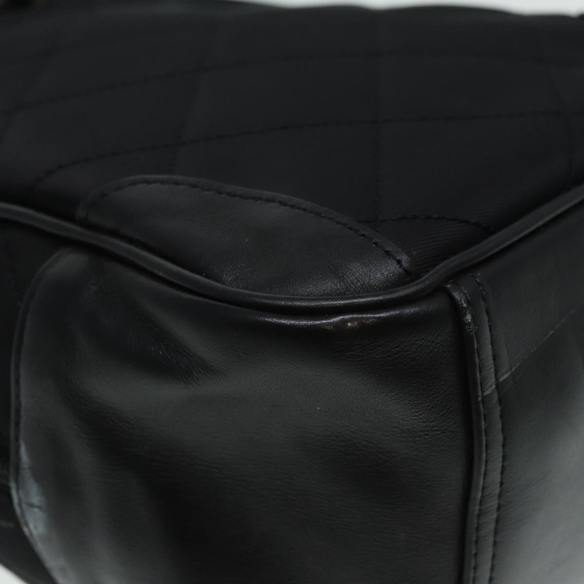 Burberry Hand Bag Nylon Black Silver - 10