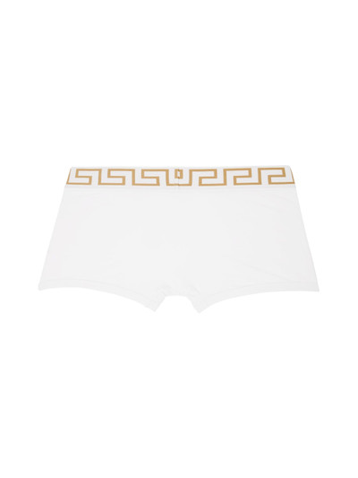 VERSACE Two-Pack White Greca Border Boxers outlook
