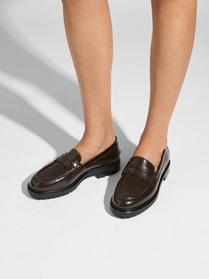 Aeyde 레오 가죽 Loafers 갈색 outlook