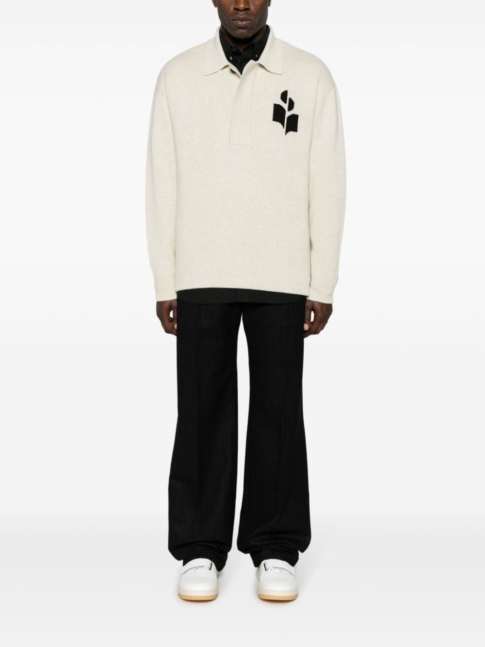 William logo jacquard jumper - 2