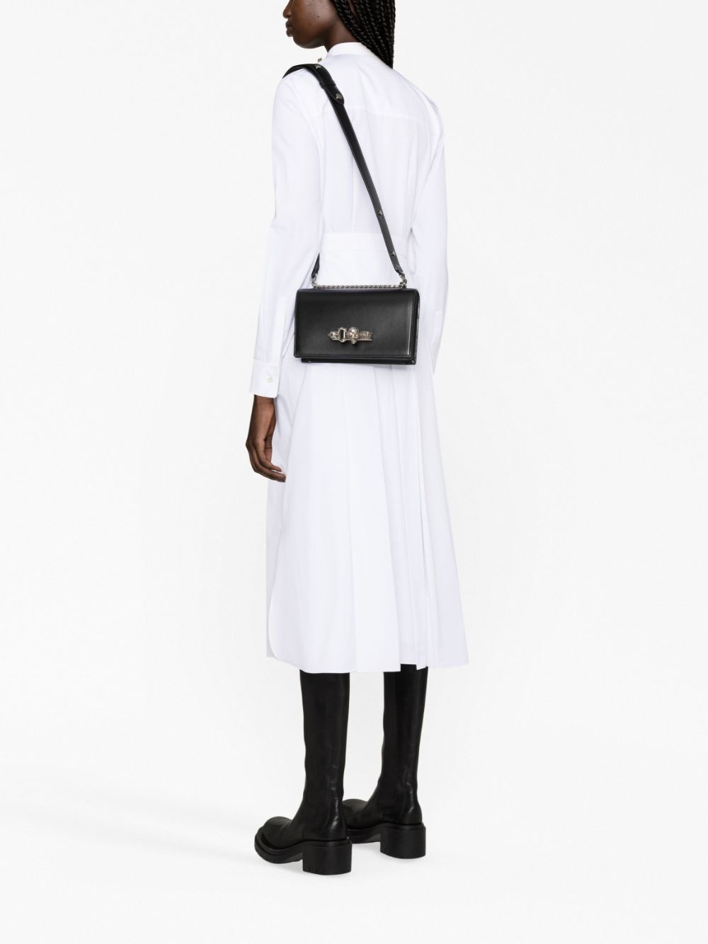 Jewelled leather shoulder bag - 2