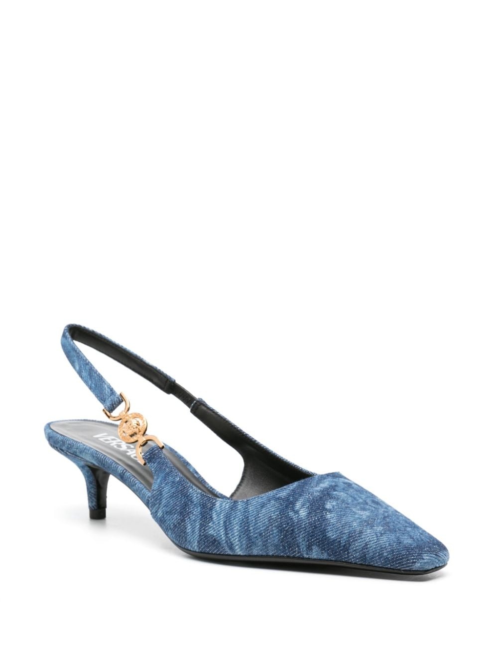 40mm Barocco-print denim pumps - 2