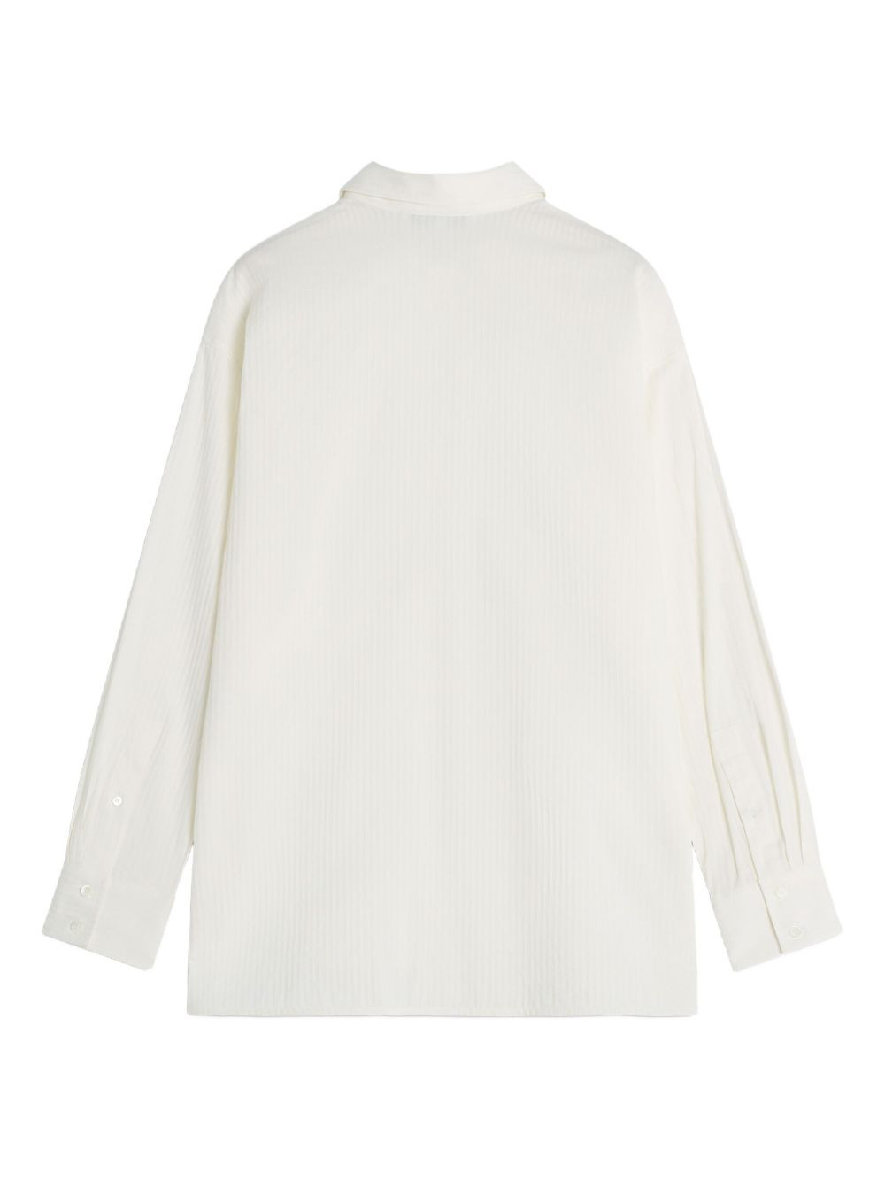 tonal-striped cotton shirt - 5
