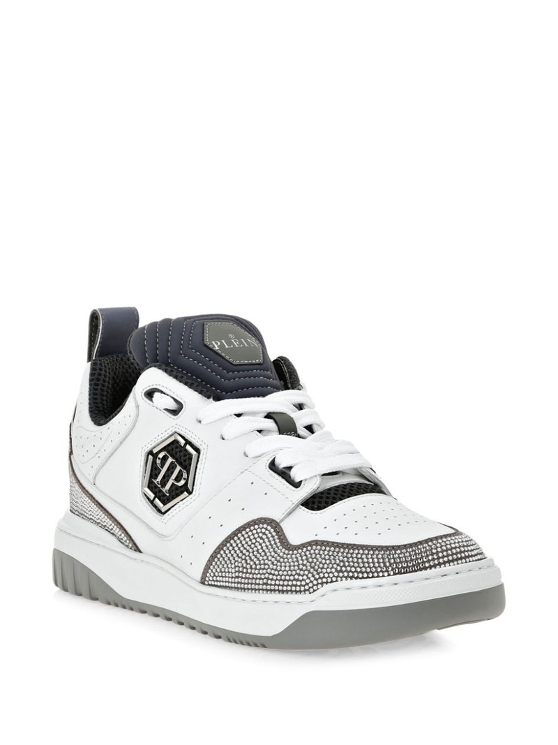PHILIPP PLEIN Hexagon Crystal low-top sneakers outlook