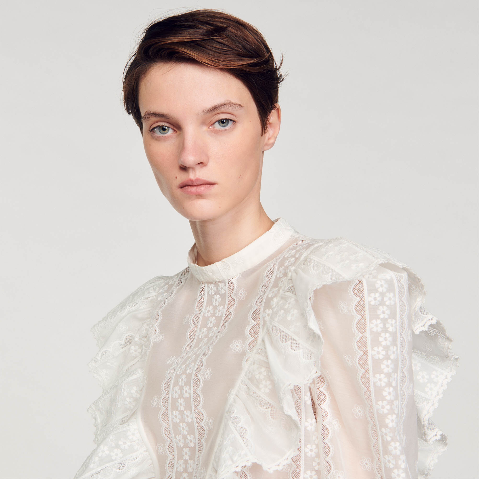 BRODERIE ANGLAISE CROP TOP - 4