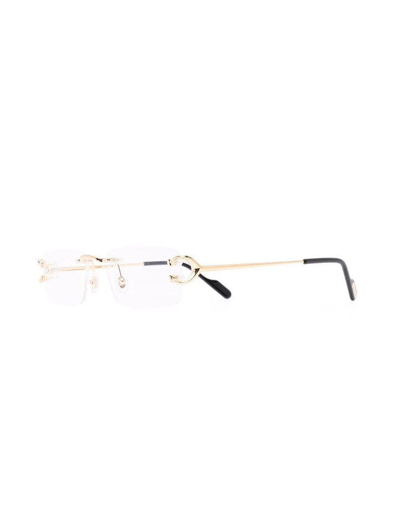 Cartier rimless square-frame glasses outlook