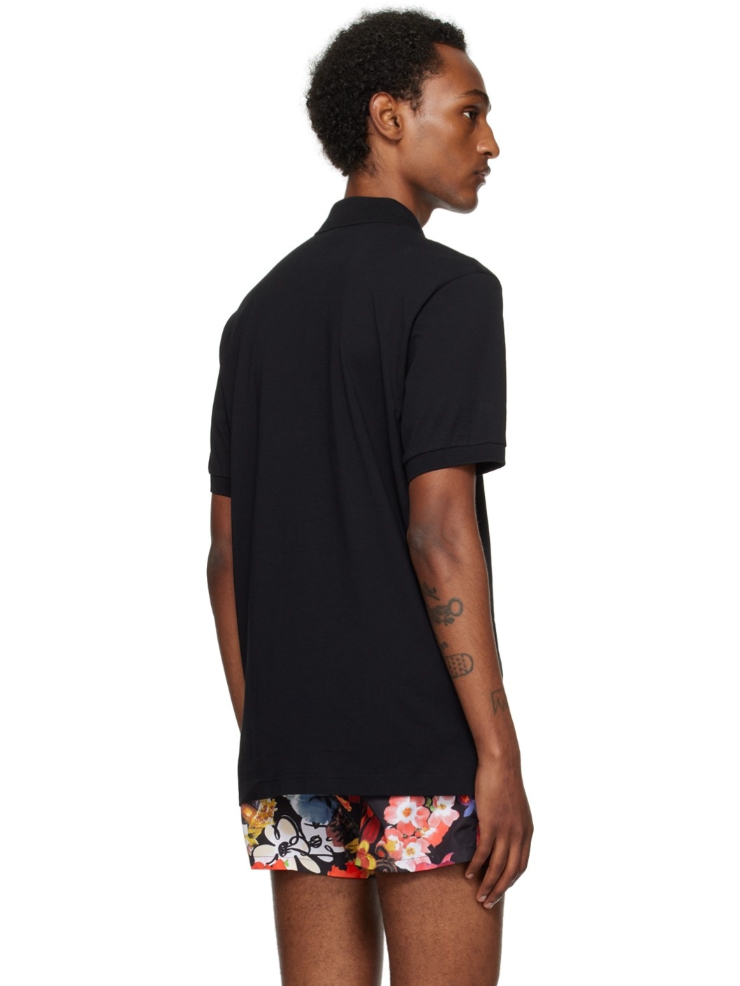 Black Embroidered Polo - 3