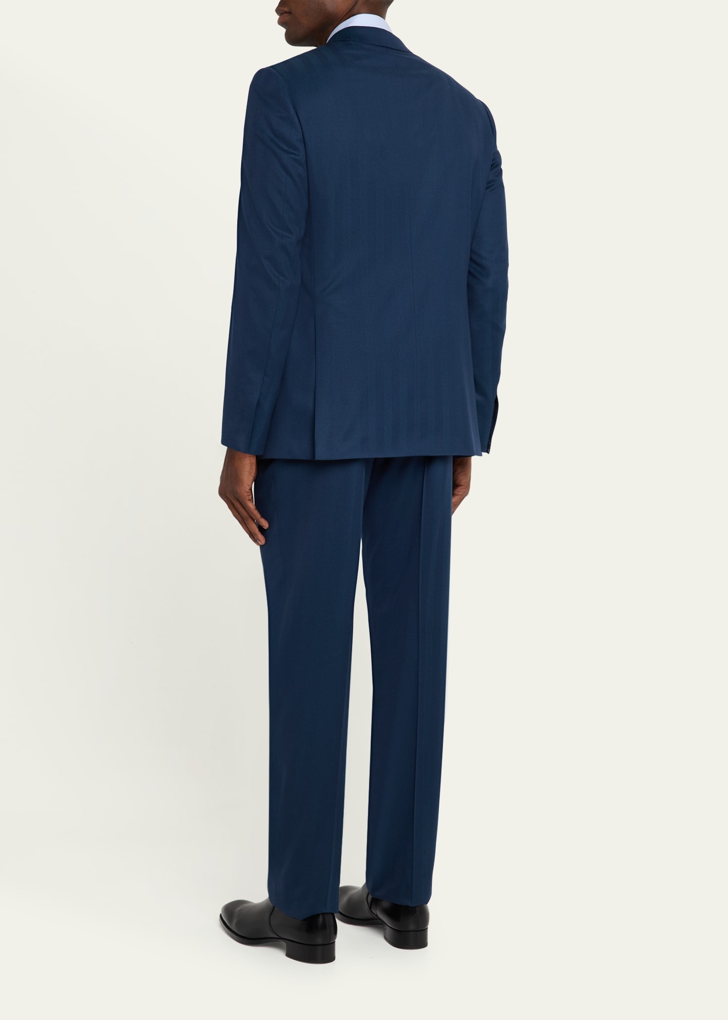 Men's Wool Herringbone Two-Piece Suit - 3