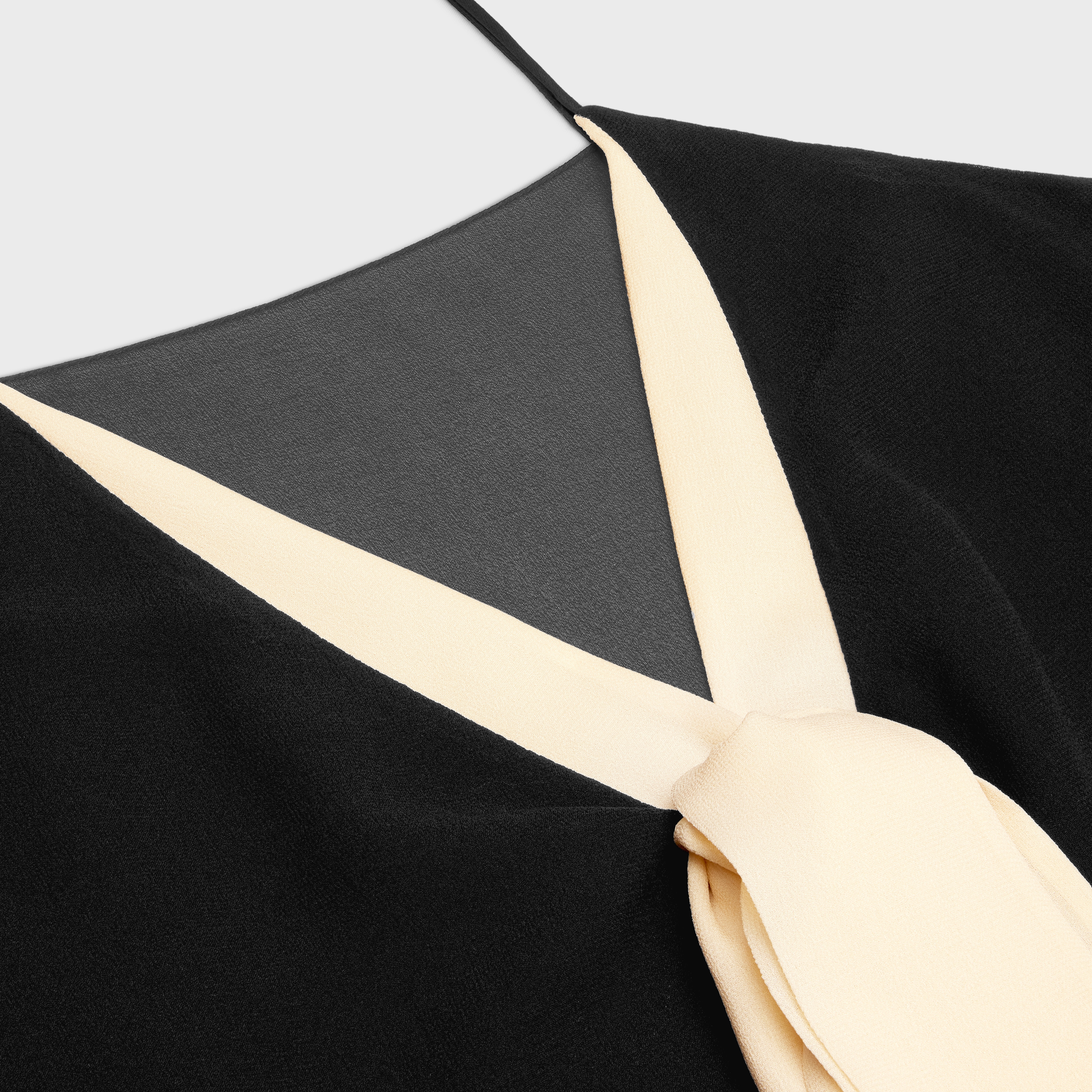 lavallière mini dress in silk georgette - 3
