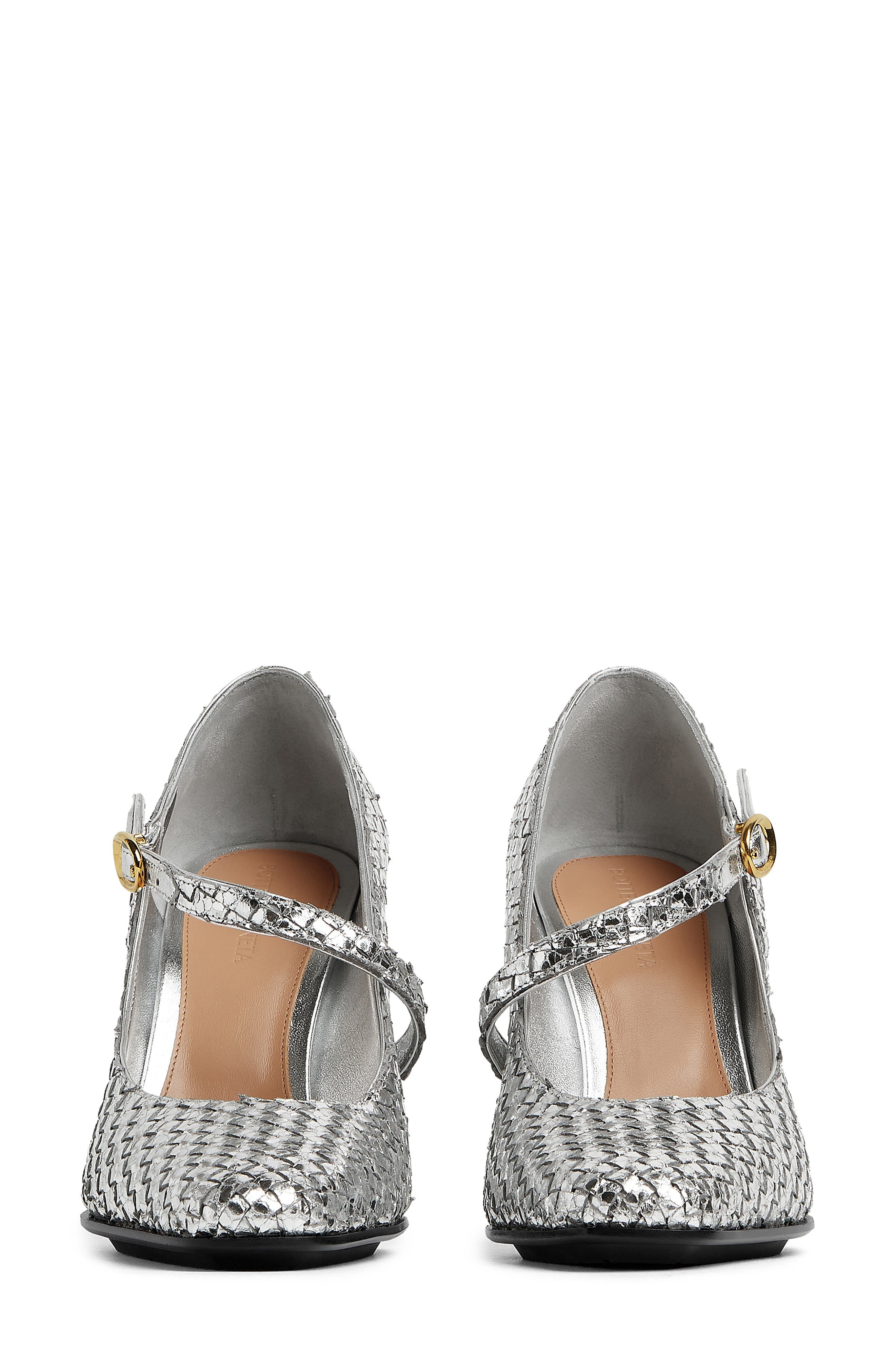 Bottega Veneta Step Intrecciato Mary Jane Pump in 1414 Silver at Nordstrom - 2