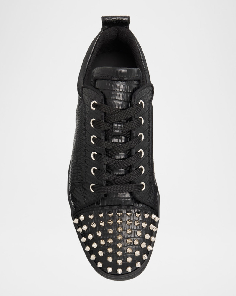 Men's Louis Junior Spikes Lizard-Effect Leather Sneakers 4
