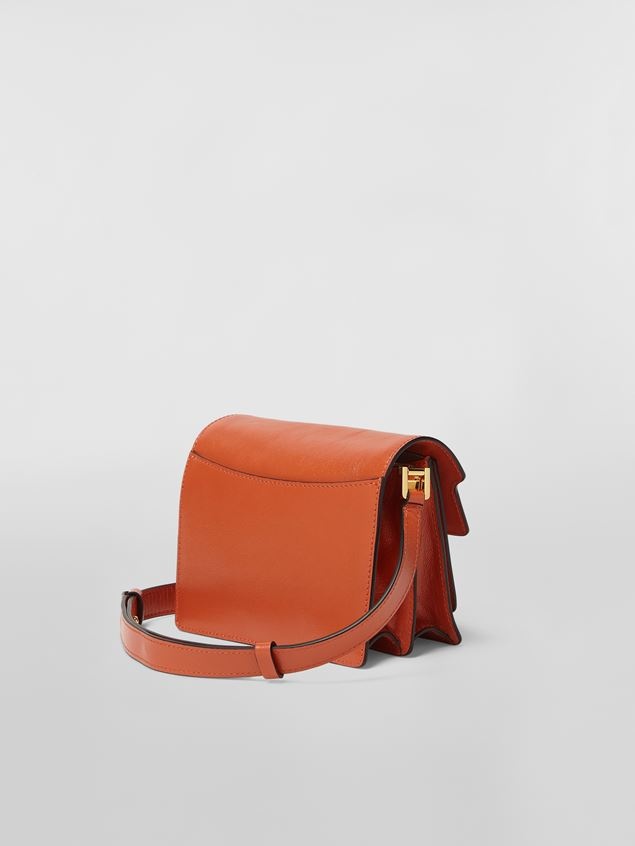 TRUNK SOFT BAG IN ORANGE TUMBLED CALF - 3