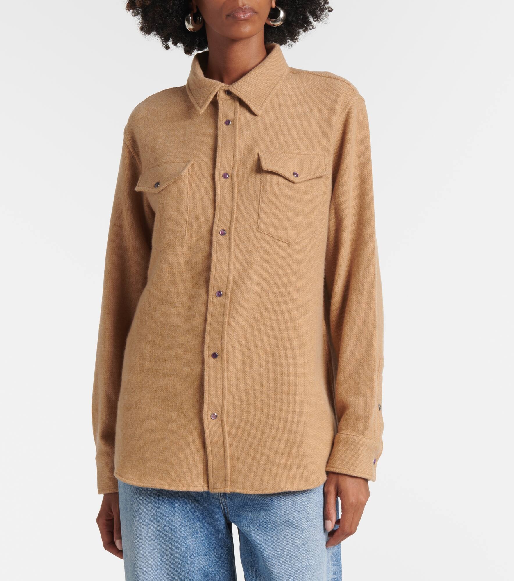 Bronze cashmere shirt - 4