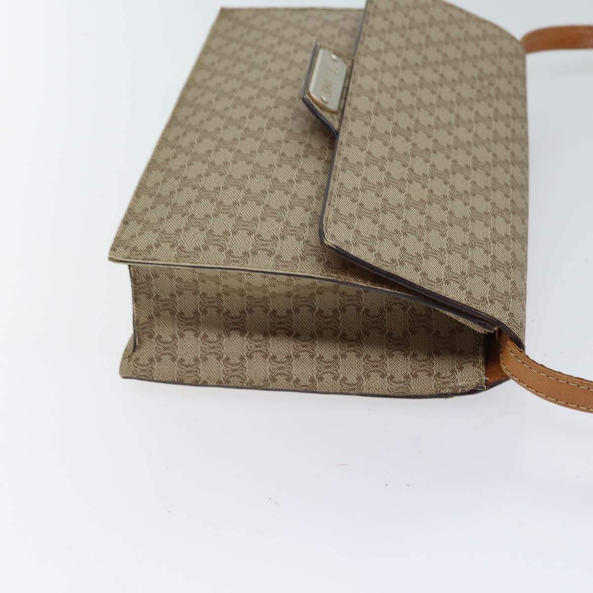 CELINE Macadam Canvas Shoulder Bag Coated Canvas Beige - 3