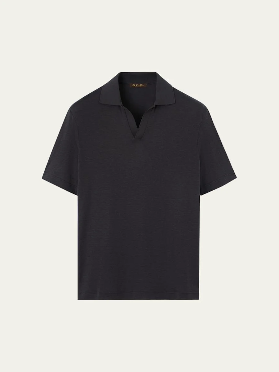 Men's Mazzorbo Silk and Cotton Polo Shirt - 1