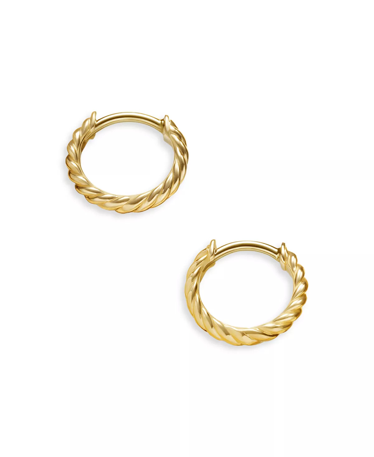 Sculpted Cable Micro Huggie Hoop Earrings, 10.7mm - 4