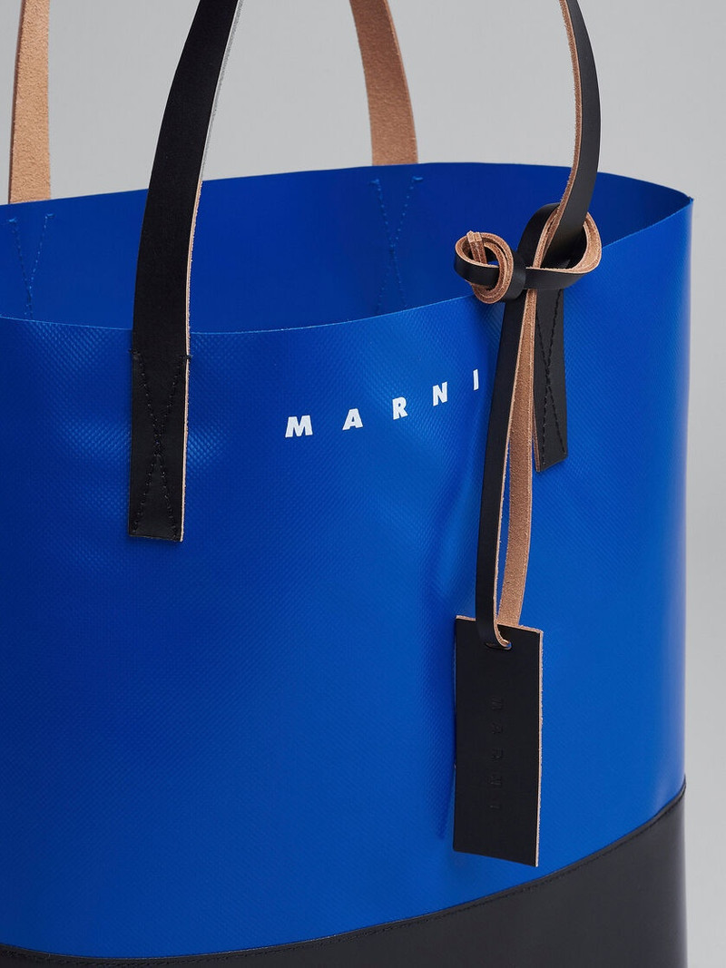 TRIBECA SHOPPING BAG IN BLUE AND BLACK 4