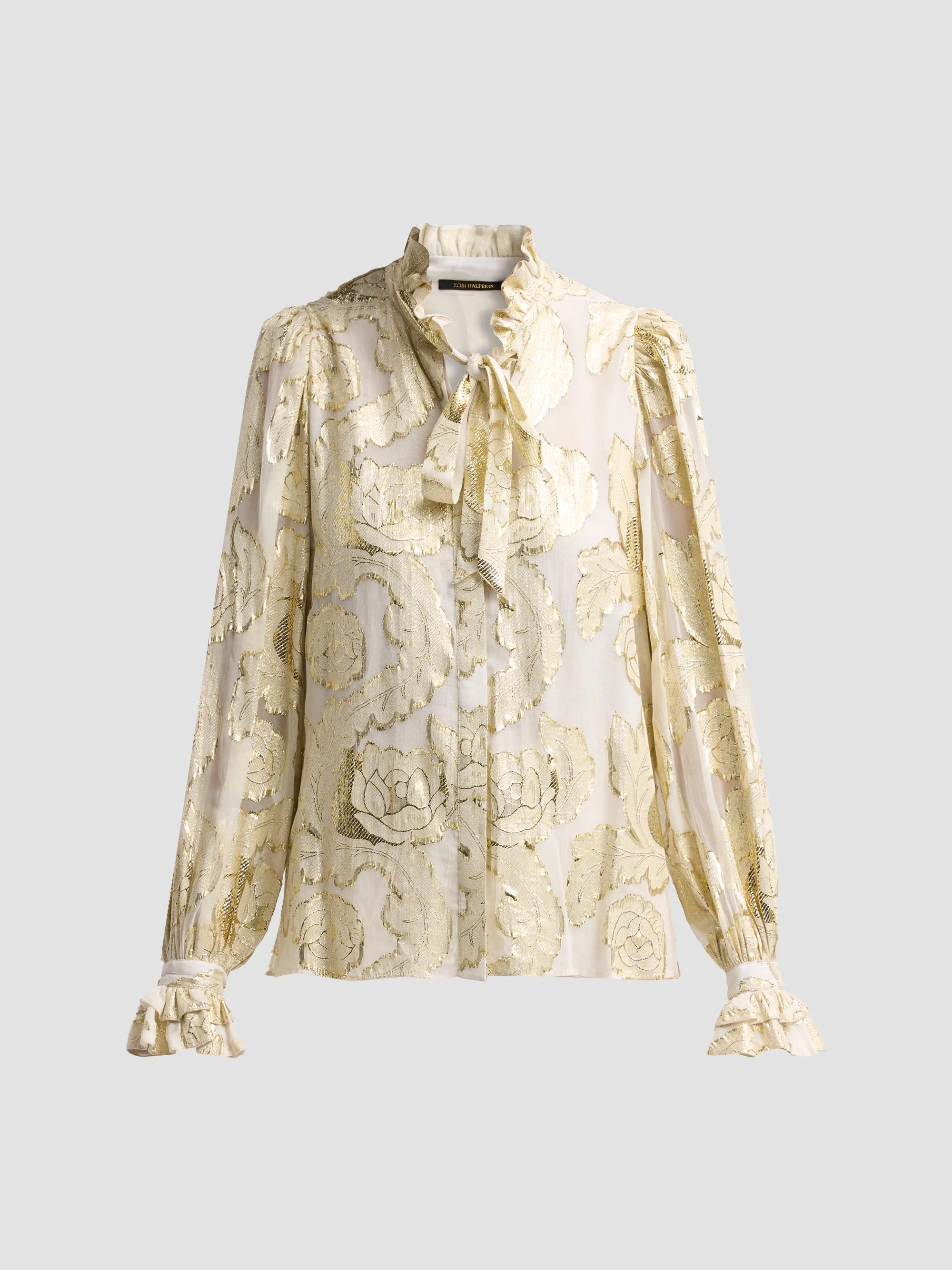 Women's Niosha Jacquard Blouse - Ivory - 1