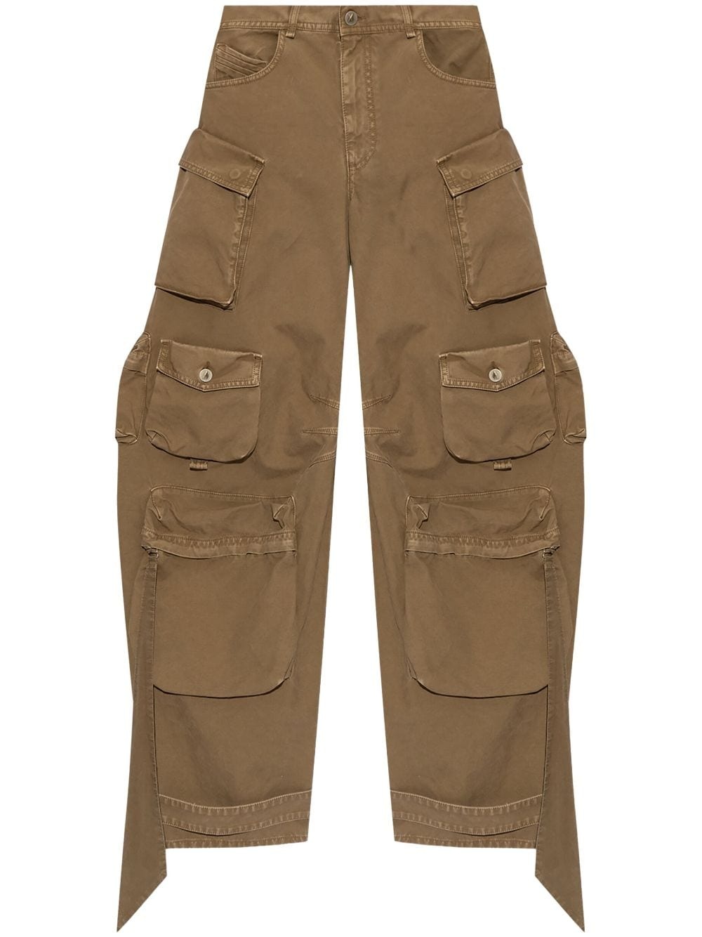 wide-leg cargo jeans - 1
