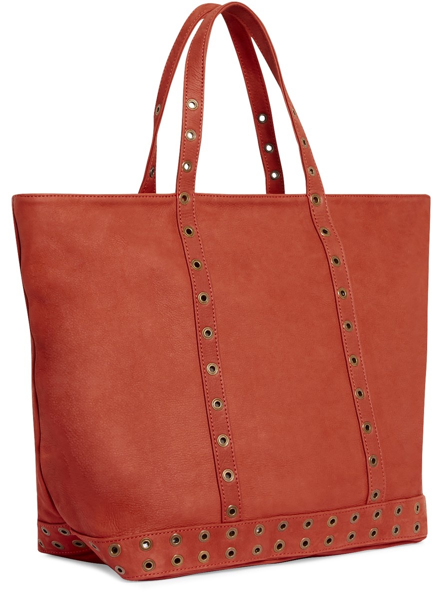 Suede leather L cabas tote bag - 2