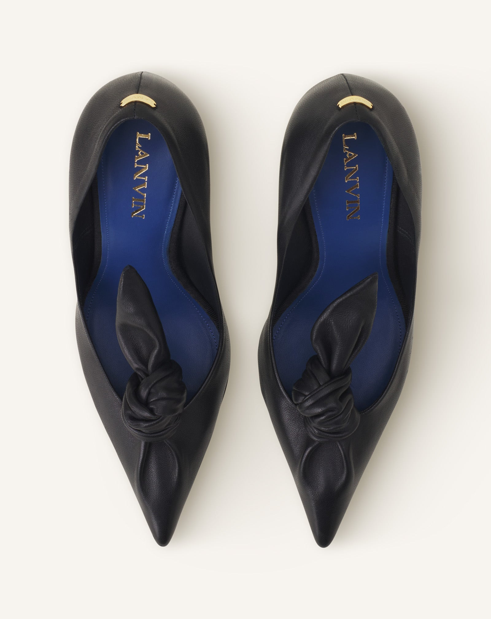 MIDNIGHT STEP LEATHER BOW PUMP - 4