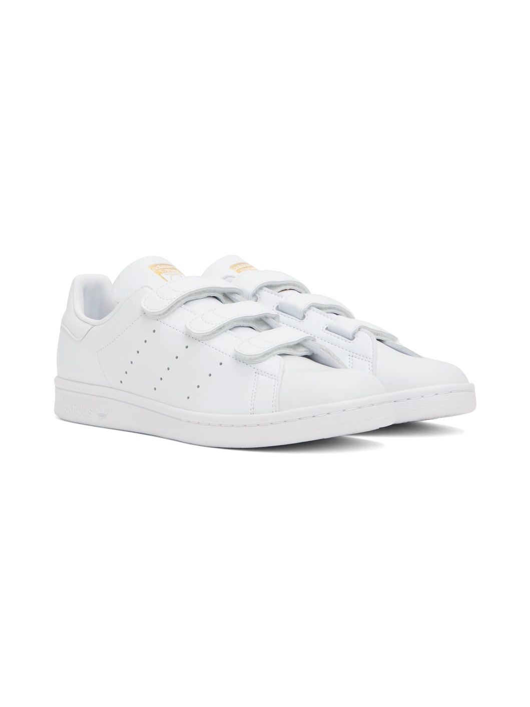White & Gold Stan Smith Sneakers - 4