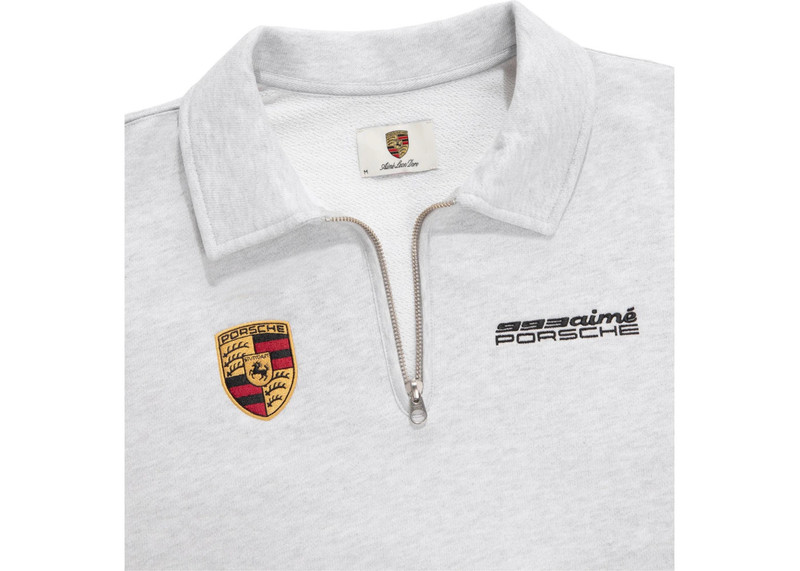 AIMÉ LEON DORE Aime Leon Dore x Porsche 993 Turbo Mechanic Quarter Zip Pullover Silver Mix outlook