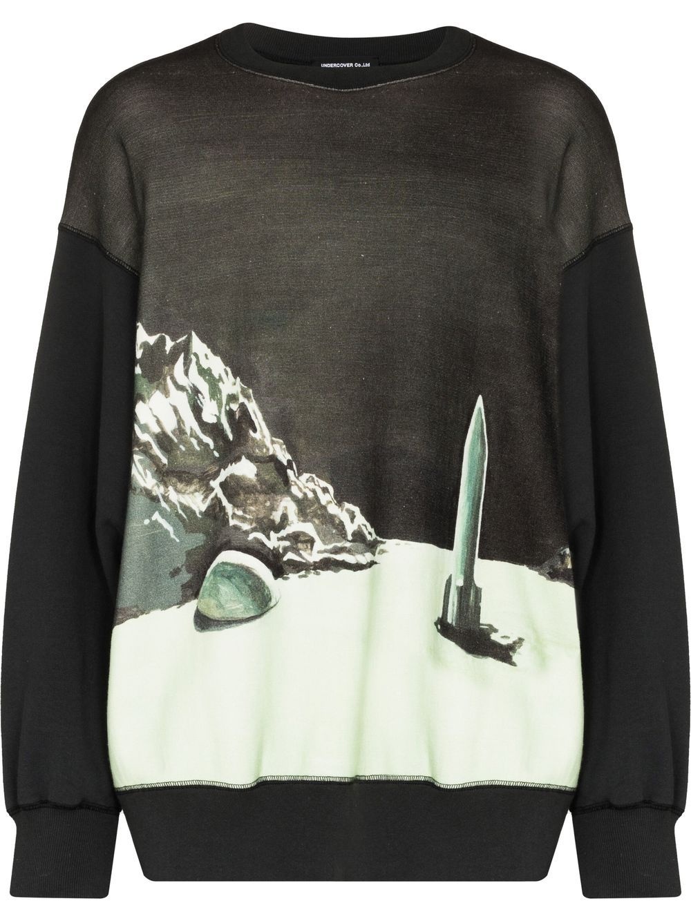 graphic-print crew neck sweatshirt - 1