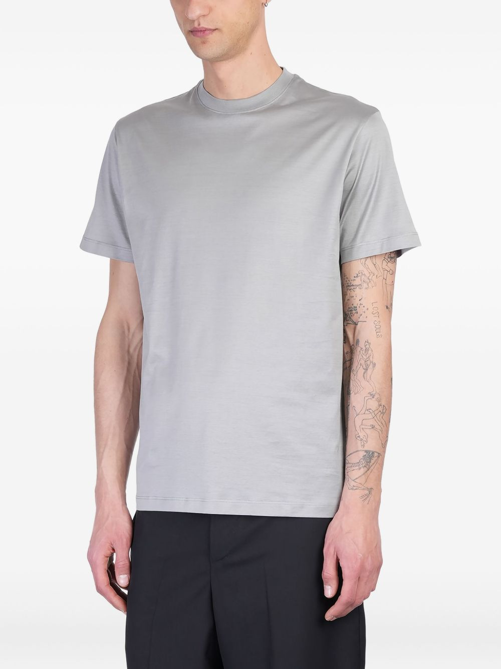 round-neck cotton T-shirt - 3