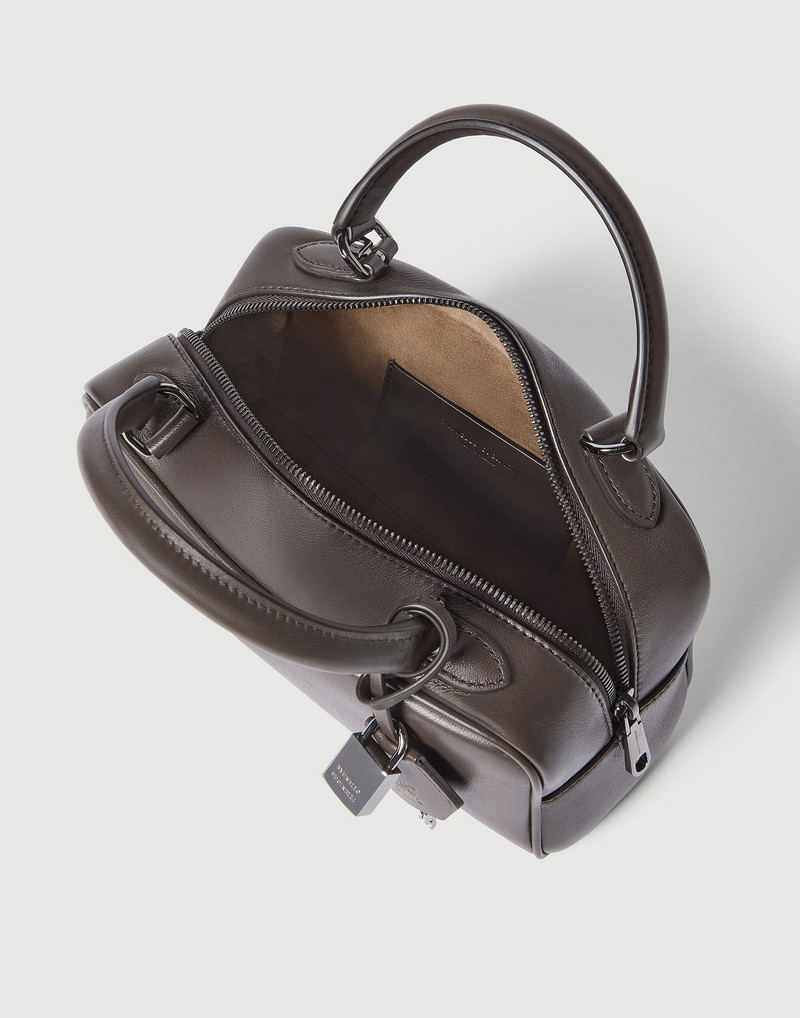 Explorer small Boston bag in glossy nappa leather 5