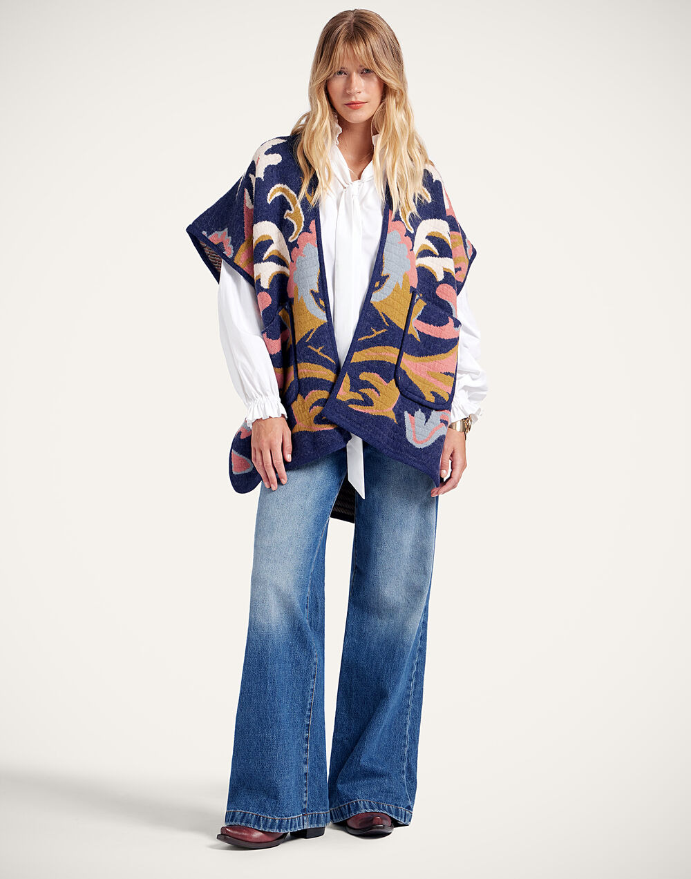 In My Power Knit Scarf Cape - 7