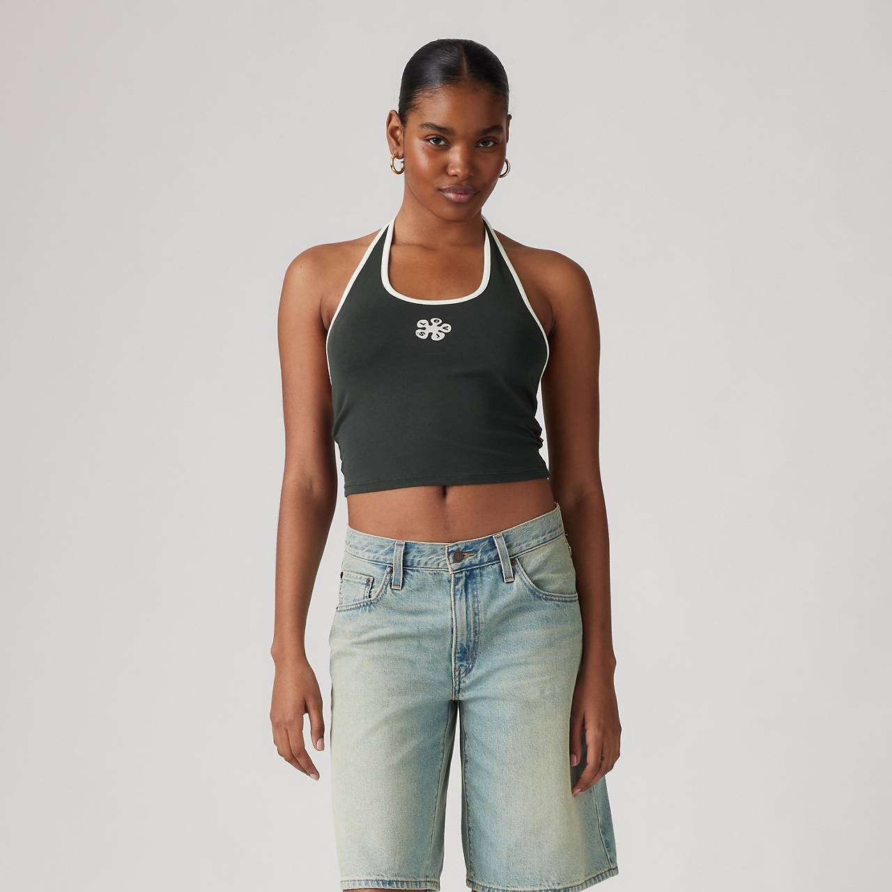 GRAPHIC ELLA HALTER TOP - 2