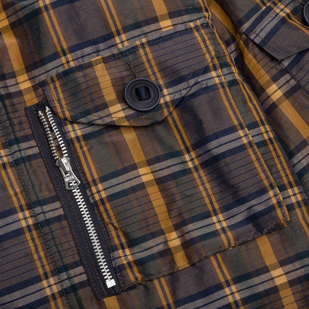 COMME DES GARCONS HOMME PLUS PLAID BLOUSON - BROWN/GREEN/YELLOW - 3