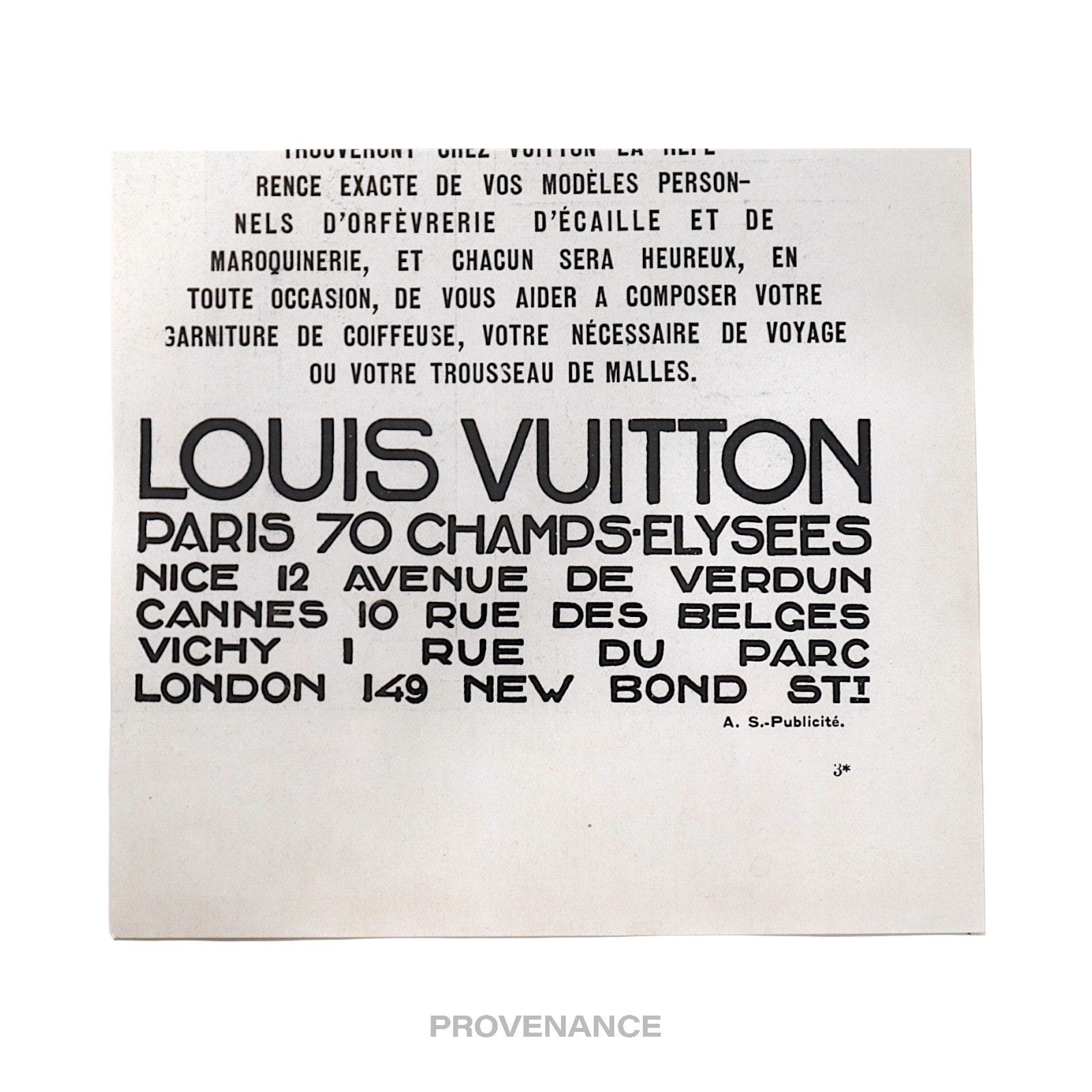 Louis Vuitton Antique Vintage Newsprint Ad - Beauty Trunk - 8