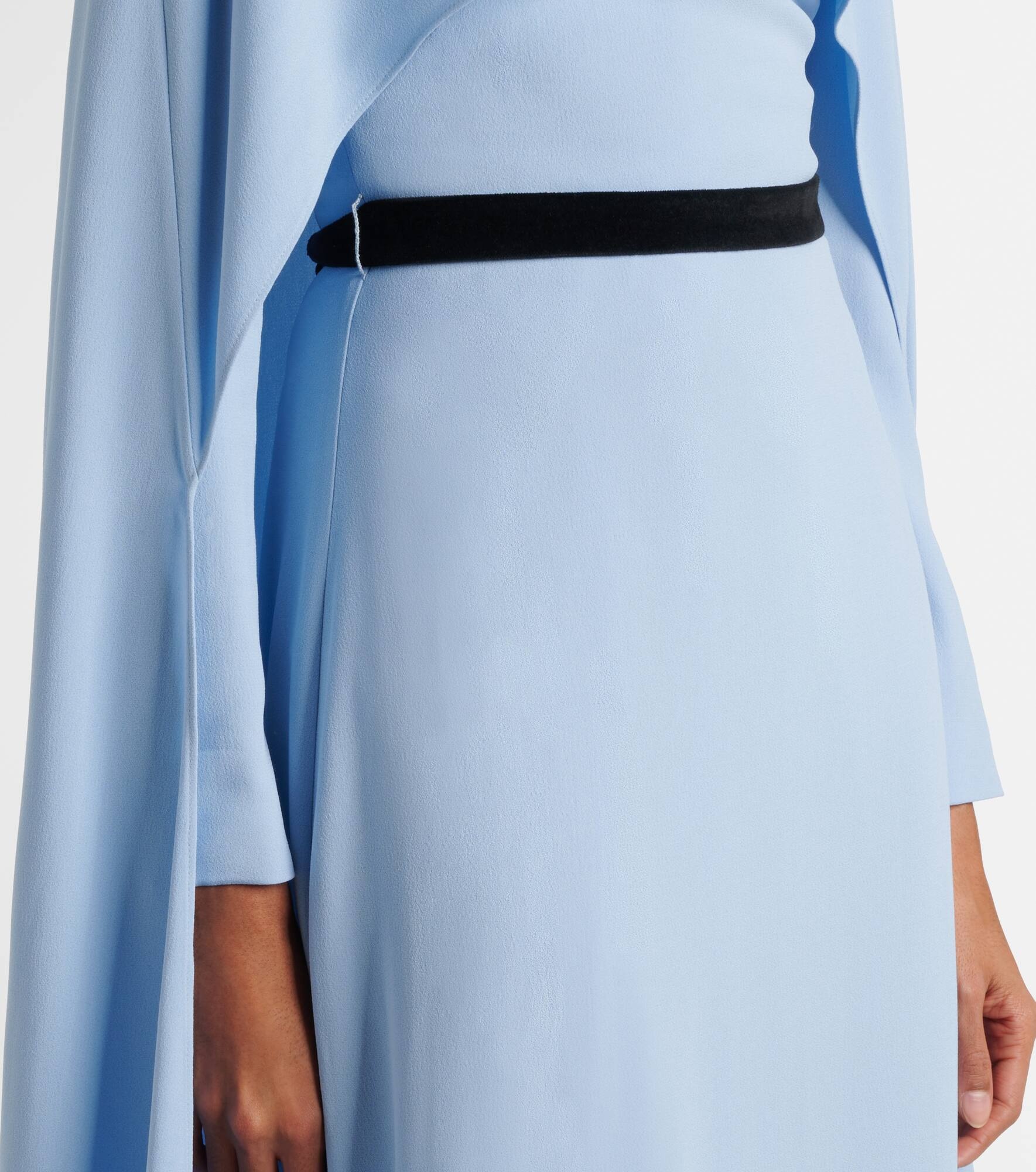 Natasha satin cape gown - 5