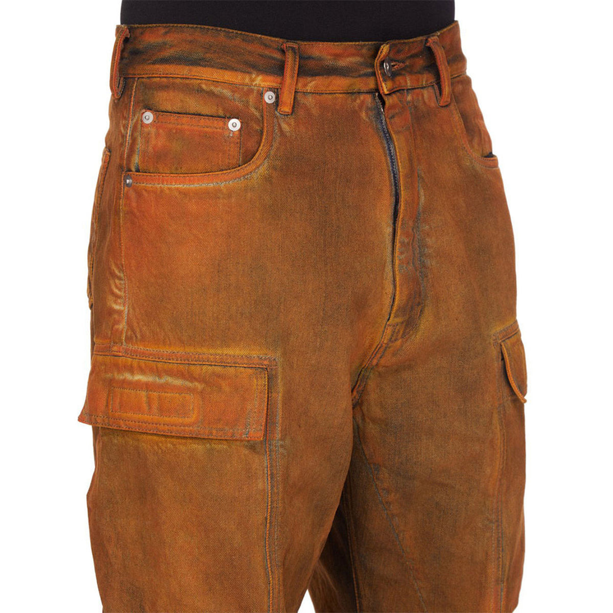 DOUBLE CARGO JEANS (ORANGE) - 2