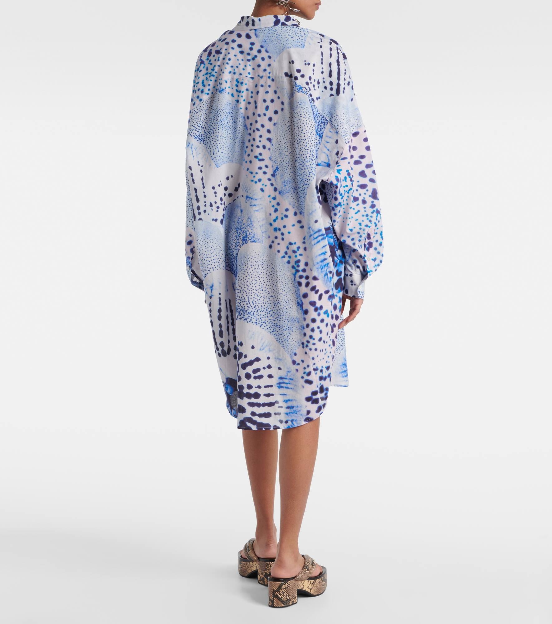 Printed cotton voile shirt - 3
