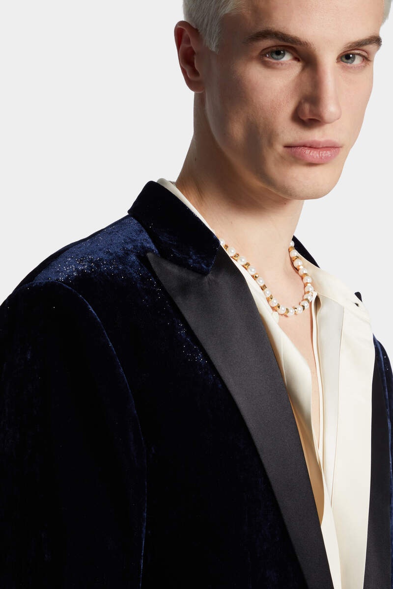 SPARKLING VELVET TUXEDO BLAZER - 5