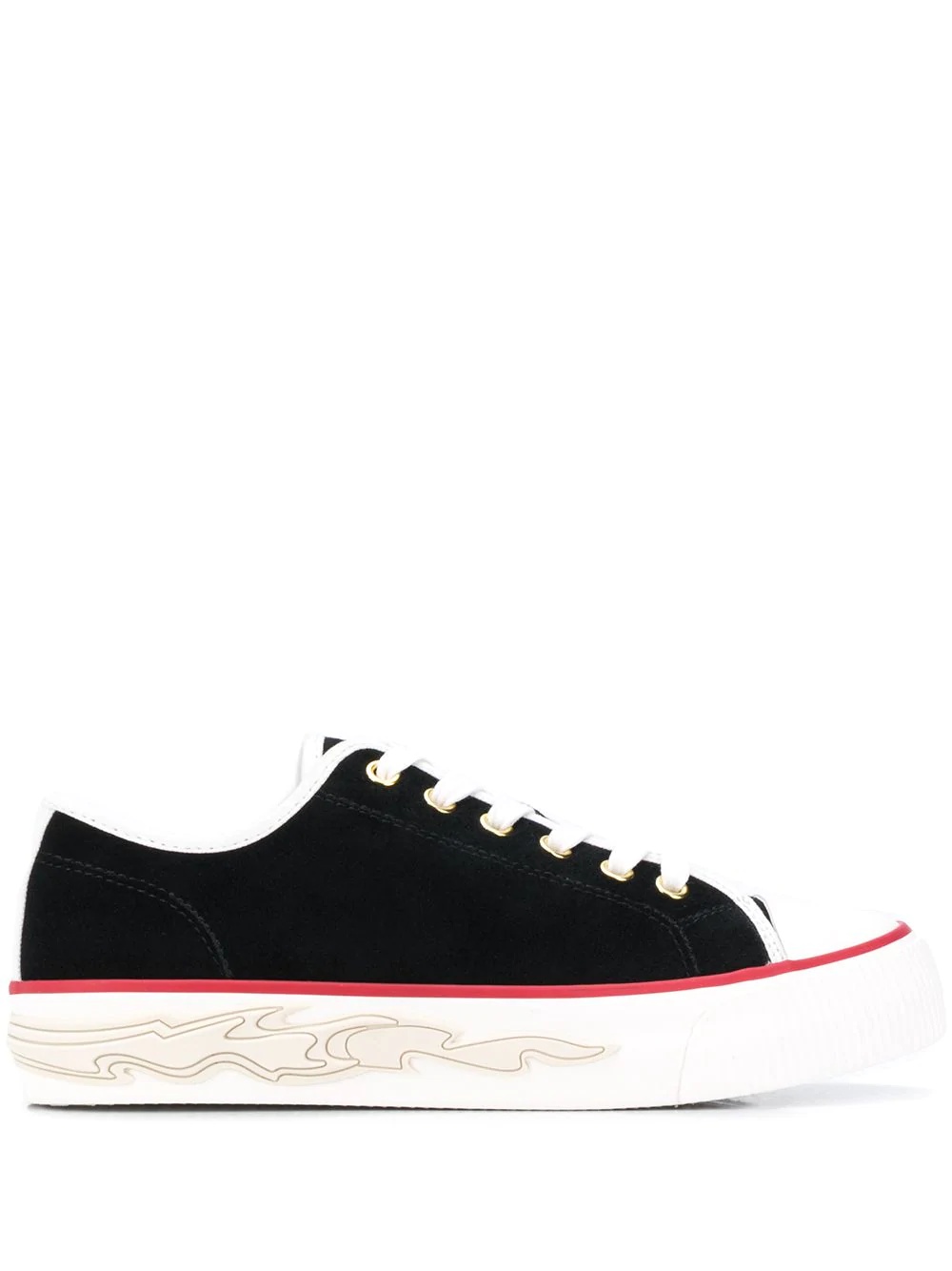 flame sole low-top sneakers - 1